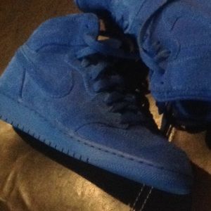 Air Jordan's - Blue Suede Hi-Tops